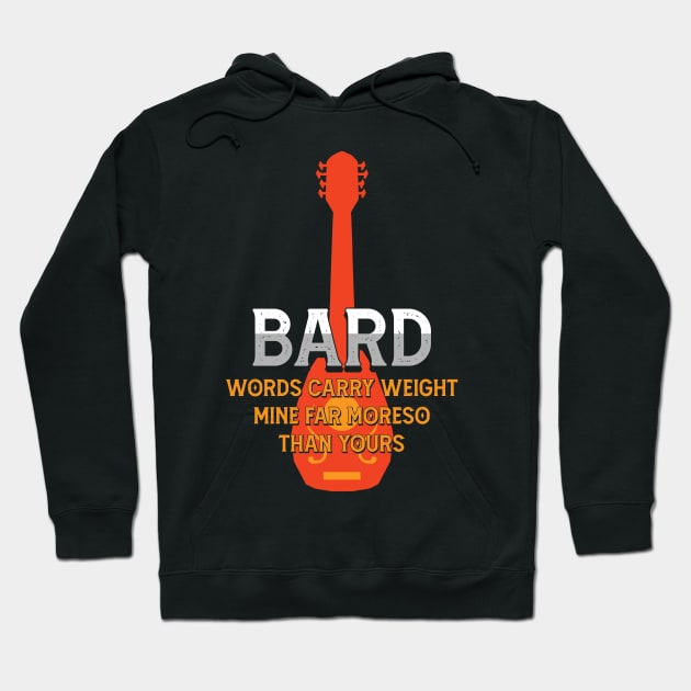 Bard Tabletop Class Pen and Paper DnD Gift Hoodie by woormle